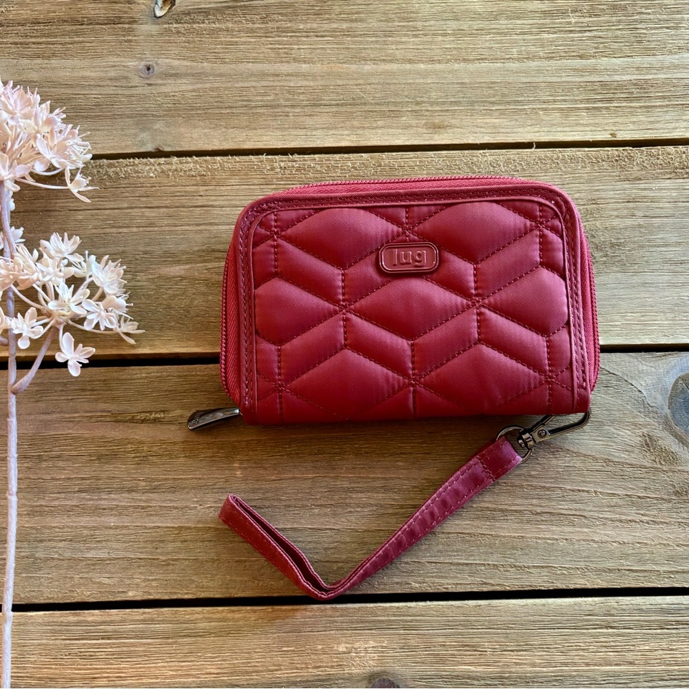 Lug Raspberry Quilted Rodeo Clutch Wristlet